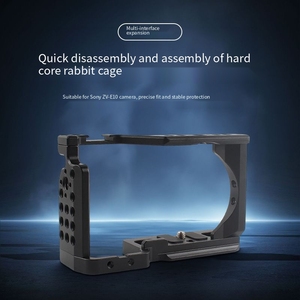 Poyinco Jaula de cámara personalizable de aluminio para A6500/A6400/A6300/A6000, Rig de video con soportes de zapata fría y roscas de <span class=keywords><strong>1</strong></span>/4, antiarañazos - Product Image 5