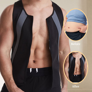 Offre Spéciale – Gilet Amincissant Tricoté pour Hommes, Gaine Ventre Plat, Combinaison <span class=keywords><strong>de</strong></span> Sudation Effet Sauna pour Entraînements, Sous-vêtement - Product Image 2