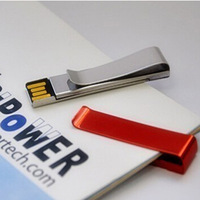 Nuevo USB 2.0 de Metal Grabado con Forma de Libro/Clip para Corbata, Memoria USB con Logotipo Personalizado, Garantía de 1 Año, Modelo YRX-155