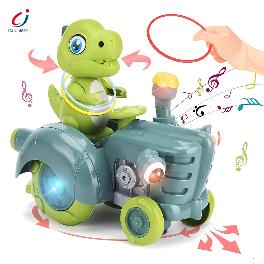 Chengji ring throw kids educational electric musical lighting swinging dinosaur interactive loop toss game ring throwing toy