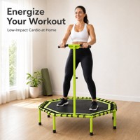 Trampolines de fitness en gros avec poignée en mousse réglable pour l'exercice à domicile/en salle de sport – Rebounder de fitness