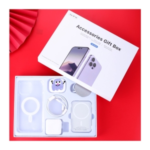 Customized Power bank 6 In 1 Wireless Magnetic Charger, Accessories 35W Adapters Phone Case Digital Gift Box Set