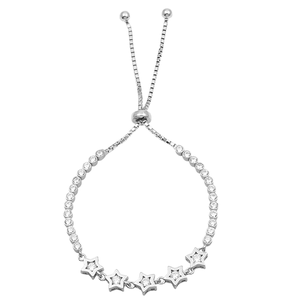 Bracelet à breloques en argent 925 pour femme, design étoile de neige, classique, zircon, anniversaire - Product Image 1