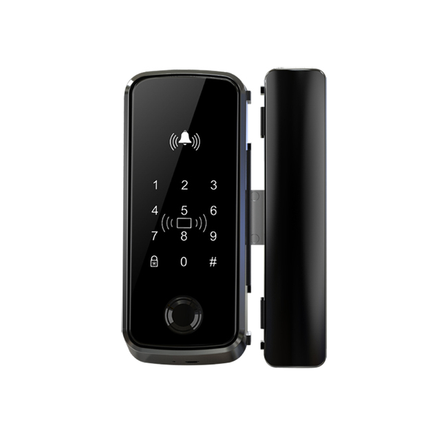 Intelligence Electric RFID Numbered Lock Smart WiFi Cloud Tuya App Digital Double Sliding Glass Door Lock Black TTlock