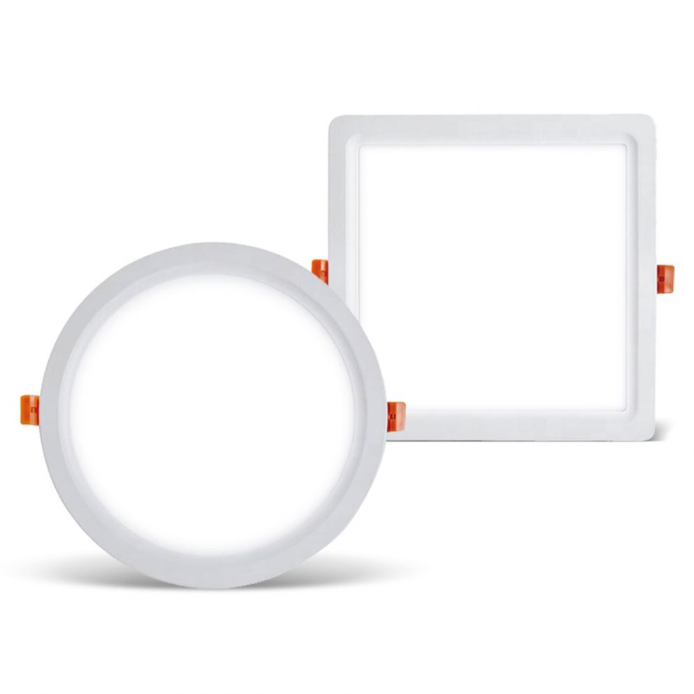 20 W Tama/ño Exterior 240 mm color blanco frio 6500K Led Atomant Pack 2x Panel Led Redondo Plano Corte 220 mm 1800 lumenes reales 2