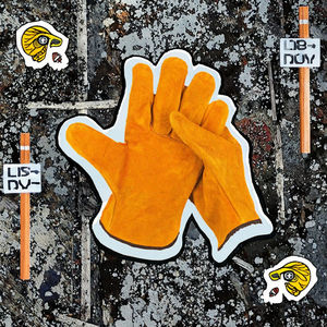 ถุงมือหนังแพะเกรดพรีเมียม สีเหลือง สำหรับงานอุตสาหกรรม ป้องกันมืออย่างดี ทนทาน นุ่ม สบาย ป้องกันไฟฟ้าสถิต - Product Image 3