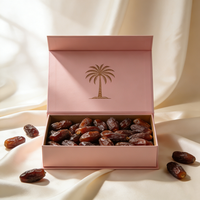 Boîte cadeau de luxe écologique pour chocolats, emballage en papier, fabricant de boîtes à bonbons personnalisées vides pour dattes avec logo doré