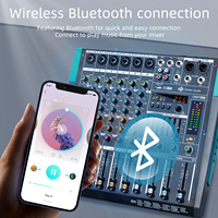 GAX-PA6 2024 Enping, Mezclador de Audio Profesional Más Reciente, Consola de Mezcla de 6 Canales Mono con Reproductor de MP3, para Fiestas en Casa
