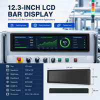 Pantalla LCD de 12.3 Pulgadas, 600cd/m2, WiFi, USB, para Publicidad Multimedia en Ascensores, Ultra Ancha y Estirada
