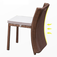 Chaise en rotin synthétique en aluminium pour glamping, chaises de salle à manger de restaurant, ensemble de table et de chaises de patio de luxe