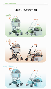 बिल्लियों और कुत्तों के लिए भंडारण टोकरी पालतू वाहक ट्रॉली के साथ 2025 हल्के फोल्डेबल जॉगिंग स्टलर - Product Image 6