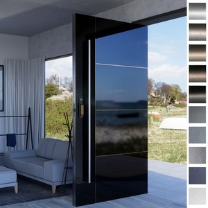 Fabricant chinois de premier plan, portes pivotantes principales en acier inoxydable de style anglais, porte extérieure en métal, serrure intelligente, portes d'entrée de maison - Product Image 3