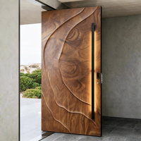 Australian Standards High Quality Flat Front Entry Door Design Modern Wood Main Door Residential Timber Front Doors