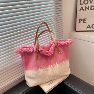 Bolsa de Mano Informal de Algodón, Bolsa de Lona Grande, Bolsa de Compras Diaria de Gran Capacidad para Promoción - Product Image 2