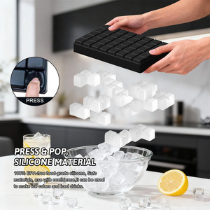 Boîte à glaçons en silicone, forme <span class=keywords><strong>Tetris</strong></span> russe, usage commercial et domestique, avec couvercle, grande taille, qualité alimentaire - Product Image 3