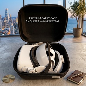Sac de transport rigide en EVA pour casque <span class=keywords><strong>VR</strong></span> O-culus Quest <span class=keywords><strong>2</strong></span> / <span class=keywords><strong>Pico</strong></span> 4 – Boîte de rangement portable pour O-culus Quest2 - Product Image 4