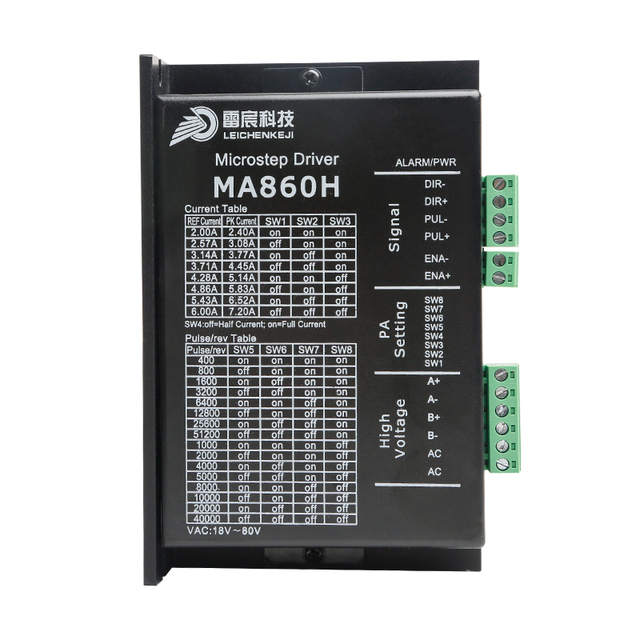 DMA860H MA860H Two-Phase Nema 34 Controller Stepper Driver CNC Router Engraving Machine Motor Drivers AC18V~80V