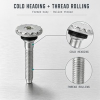 Nouveau boulon de réglage non standard pour éclairage automobile, en acier au carbone formé à froid, avec joint d'étanchéité, module de phare, filetage M4-M8