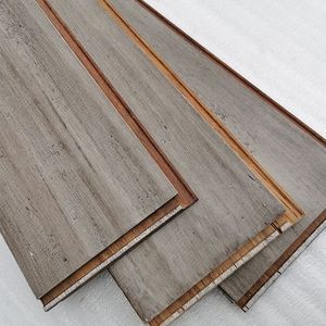 Plancher en bambou massif écologique de 12 mm, design tressé moderne, finition lisse, installation flottante/sous colle, sans colle, pour salon - Product Image 3