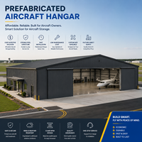 Hangar para Aviones Prefabricado a Precio de Fábrica, Estructura Galvanizada Resistente al Viento, Cobertizo para Aviones con Certificación CE