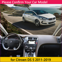 Tapis antidérapant de tableau de bord pour citroën DS 5 DS5, 2011 ~ 2019, couverture de pare-soleil, accessoires 2012 2013 2014 2015 2016 2017 2018
