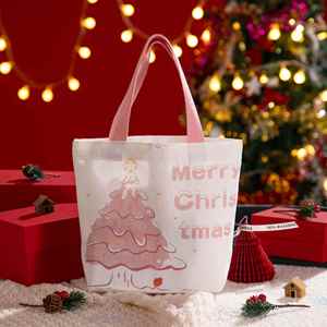 Custom Logo Printed <b>Christmas</b> <b>Gift</b> <b>Bag</b> Santa <b>Christmas</b> Sack Tote <b>Bag</b> Polyester Cotton Canvas Plain Bulk Shopping <b>Bag</b> - Product Image 2