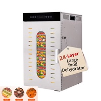 Commerciële voedseldehydrator/best verkochte goedkope 304 roestvrijstalen voedseldehydrator met 24 trays