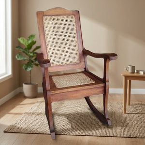 Sillón Reclinable Manual BS International Plegable de Madera Maciza con Cubierta de Cuero, Diseño Moderno de Alta Calidad, Respaldo Dividido, Fácil de Reclinar 3 - Product Image 1