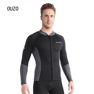 <span class=keywords><strong>OUZO</strong></span> 1.5MM haut en néoprène avec fermeture éclair avant surf combinaison veste plongée veste natation combinaison - Product Image 1