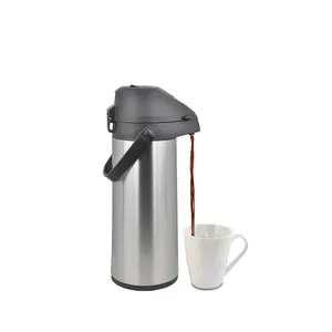 南美各种容量可用的咖啡壶1.9L不锈钢绝缘烧瓶带泵的热咖啡壶