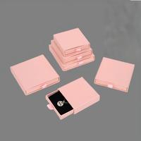Boîte cadeau en papier écologique personnalisée avec logo, emballage portable pour bijoux (bague, collier, boucles d'oreilles), style frais