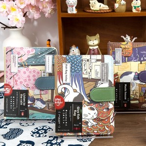 Cuaderno con Cierre Magnético de la Serie Mountain Cat Tale, Diseño de Flor de Cerezo Japonés, Minimalista, Básico, para Estudiantes, Papelería - Product Image 3