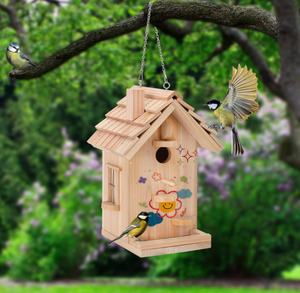 בית ציפורים גדול, אקולוגי, מעץ ארז טבעי, להרכבה עצמית, מתאים למבוגרים ולילדים, קל להרכבה. - Product Image 6