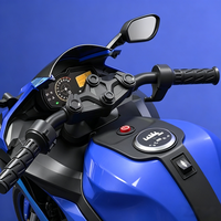 Nouvelle conception Moto électrique pour grands enfants de 120 cm, double transmission, autonomie de 2 à 3 heures, moto à roulettes