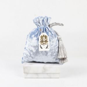 OEM Custom Logo Decorative Tassel Velvet Drawstring <b>Pouch</b> Anti-Dust for Wine Bottle Storage Liquor Bag - Product Image 4
