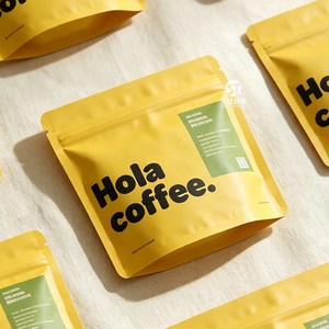 Bolsas de café personalizadas al por mayor con impresión digital, bolsas con cierre vertical, bolsas de embalaje de alimentos de aluminio. - Product Image 3