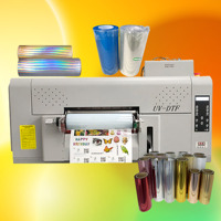 Impresora UV DTF Digital A3 para Impresión con Lámina Dorada, Impresora de Transferencia de Adhesivos UV DTF con Lámina Dorada y Plateada, con Laminador Incorporado
