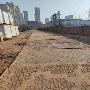 HDPEヘビーデューティロードマット4x8ftプラスチックロードプレート良好なトラックショベル溶液ゴムシートカスタムカッティングサービス - Product Image 6