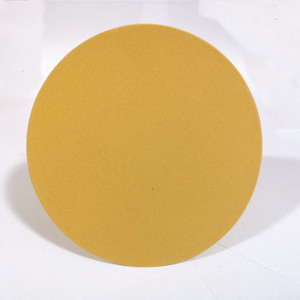 Professionelle 5-Zoll Gelbe Schleifscheibe mit Klettverschluss für Schrank- und Türoberflächenbearbeitung - Product Image 1