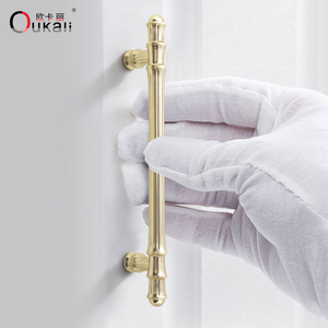 Oukali New Release Modern French Furniture Cabinet <strong>Handle</strong> <strong>Kitchen</strong> Drawer <strong>Brushed</strong> <strong>Copper</strong> Zinc Pull <strong>Handles</strong> - Product Image 6