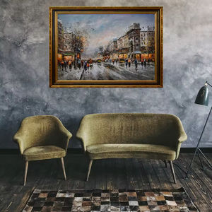 <span class=keywords><strong>Peinture</strong></span> à l'huile sur toile encadrée, <span class=keywords><strong>paysage</strong></span> méditerranéen, impressionniste, faite à la main, art mural, vente en gros - Product Image 5
