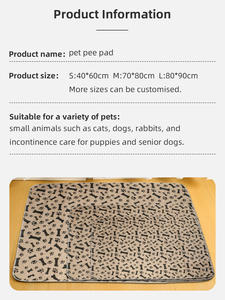 Großhandel Haustierzubehör hochwertiges wiederverwendbares waschbares Welpen-Pischpad wasserdichtes Hunde-Pischpad wiederverwendbares Haustier-Pad - Product Image 6