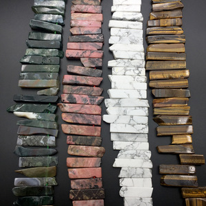 หินคริสตัลแท้ธรรมชาติสำหรับทำเครื่องประดับ  แท่งคริสตัลหลากสีแบบขายส่งสำหรับจี้  คริสตัลแบบร้อยร้อยเจาะรู - Product Image 4