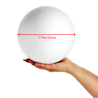 Boules en mousse pour loisirs créatifs, 7,9 pouces, blanches, en polystyrène, design Art Déco, pour Pâques, baptême, projets DIY, centres de table floraux, décoration intérieure