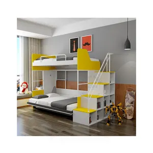 スマート省スペースベッドルーム家具クイーン垂直シングル水平DIYマーフィー二段ベッド