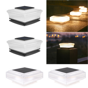 Lampada <span class=keywords><strong>Solare</strong></span> da Giardino a <span class=keywords><strong>LED</strong></span> IP65 Impermeabile, Corpo in ABS+PVC, Luce Bianca Calda, Pannello <span class=keywords><strong>Solare</strong></span>, Piccolo <span class=keywords><strong>Faro</strong></span> per Recinzioni e Pilastri, per Paesaggi di Ville - Product Image 4