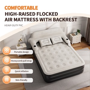 Matelas Gonflable Double Luxe Professionnel pour Intérieur et Extérieur, Idéal pour le Camping, Portable et à Gonflage Rapide - Product Image 4