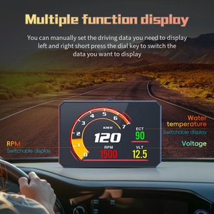 Jauge numérique LCD OBD2 pour <span class=keywords><strong>voiture</strong></span>, affichage de la vitesse, du régime, de la température de l'eau, de la pression du turbo, outil Plug & Play - Product Image 2