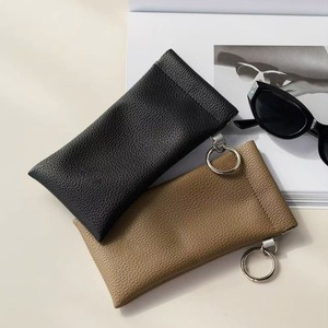 Étui à lunettes en cuir à motif litchi, pratique pour les lunettes de vue et les lunettes de soleil, avec fermeture à pression. - Product Image 3