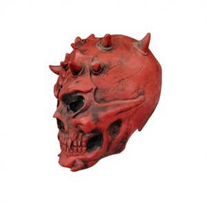 Máscara de Látex de Calavera Roja de Guerrero, Demonio de la Muerte, para Casa Embrujada, Terror, Halloween, Cosplay - Product Image 1